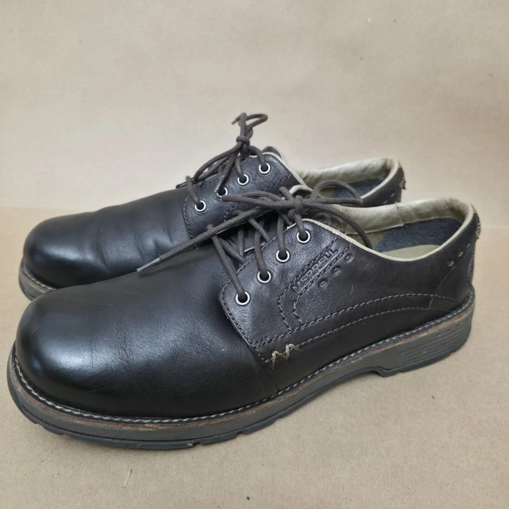 Merrell Realm (Sz 11.5) Lace Oxford Espresso Dark Brown Leather Shoes J42137